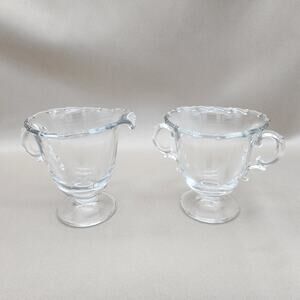 Fostoria Sugar & Creamer Set Century Pattern Glass 1960s Vintage Collectible